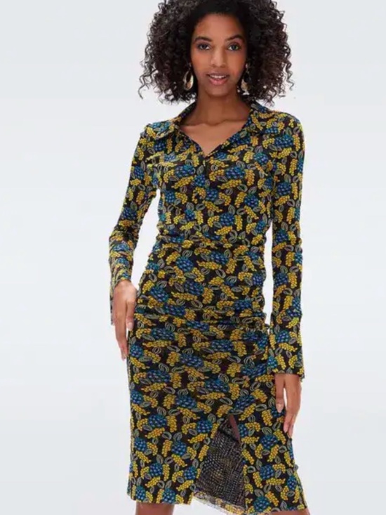 Diane Von Furstenberg Dresses & Skirts - Diane Von Furstenberg (RARE) NWT Lilly Mesh AUTUMN BERRIES Midi Dress